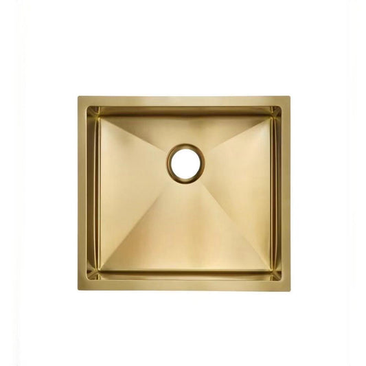 undermount golden coloured stainless steel kitchen sink OM1917G