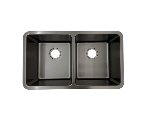 undermount black coloured stainless steel kitchen sink OM01DB