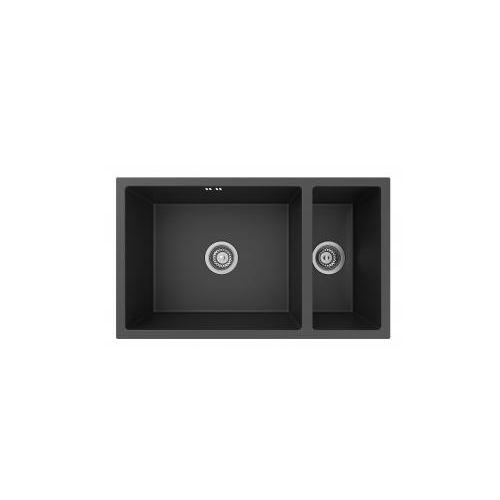undermount gunmetal black coloured stainless steel kitchen sink OM7645BH