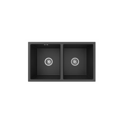 undermount black coloured stainless steel kitchen sink OM7645H