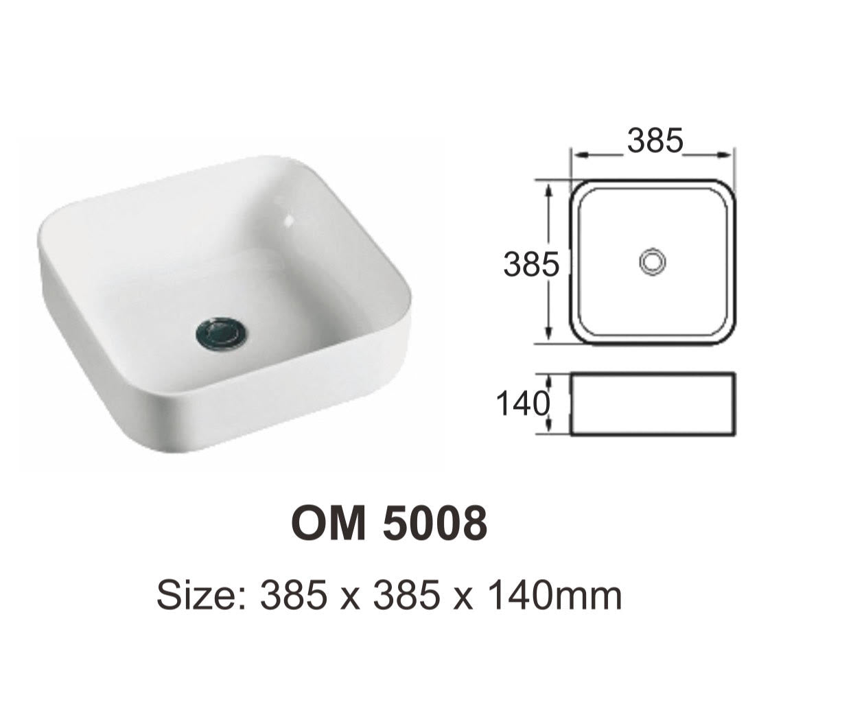 quality ceramic grade A basin OM5008